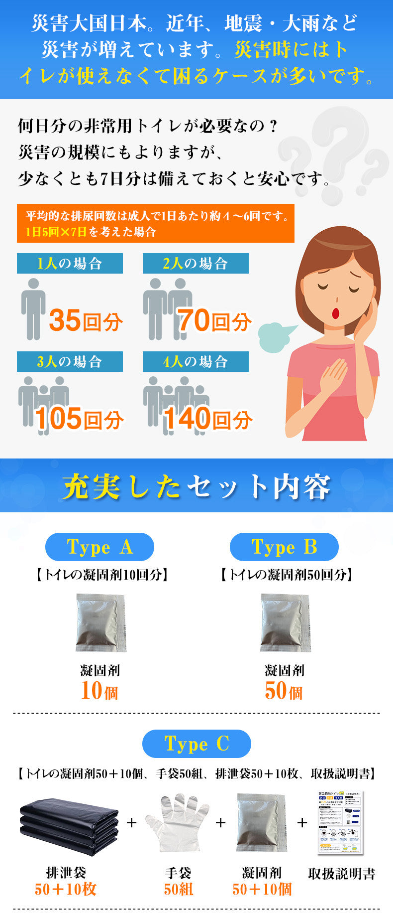 緊急簡易トイレ